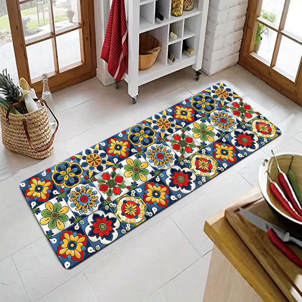 Commercial Kitchen Tile Flooring - Mediterranean Tile Carpet Mat Rug Home