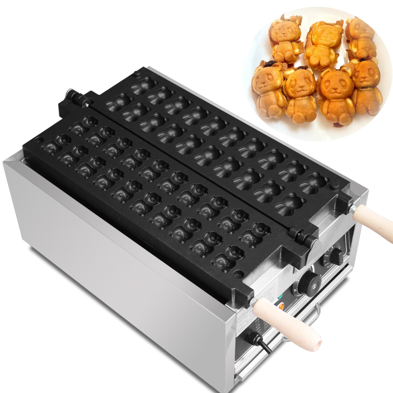 Waffle Maker Commercial - Commercial 20Pcs Bear Shape Taiyaki Machine