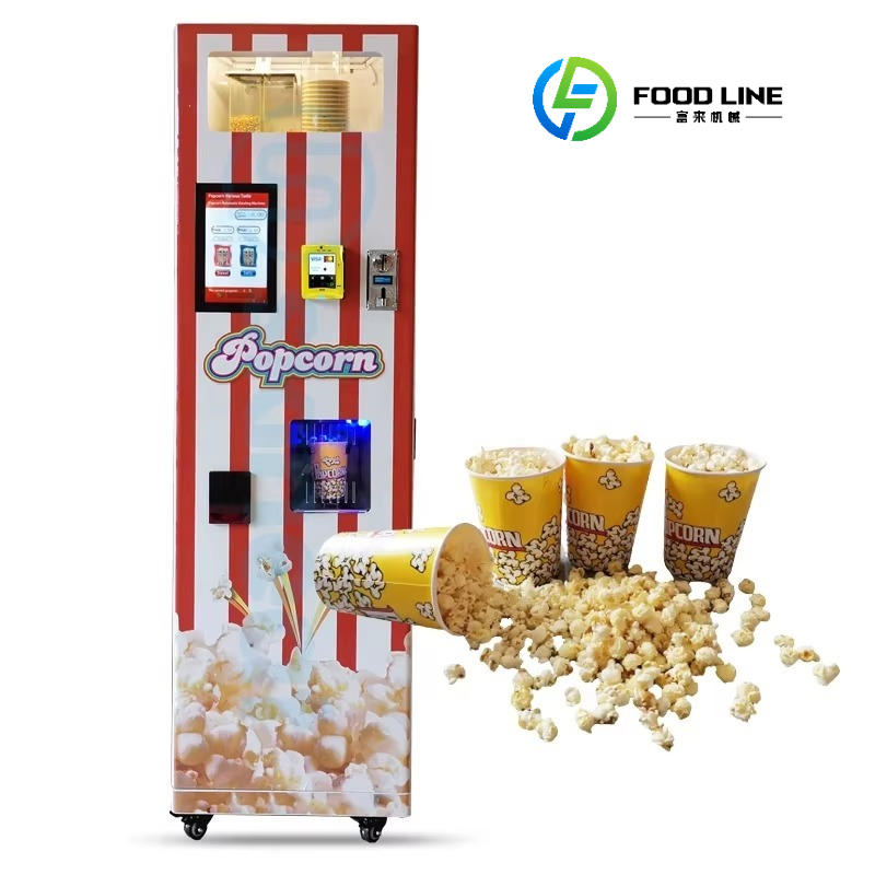 Commercial Popcorn Machine - Cinema Snack Vending Machine/24 HOURS Self