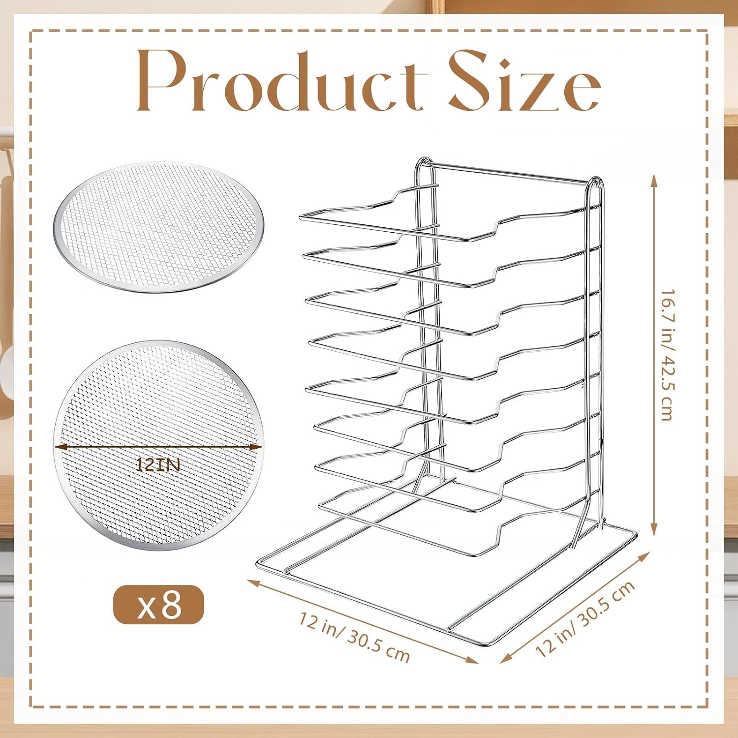 Pizza Rack 8 Tiered Stand With - огляд і ціна Commercial Kitchen Set