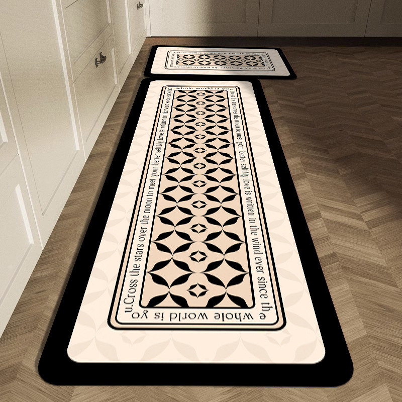 Black White Geometric Tile Kit - огляд і ціна Commercial Kitchen Tile Flooring