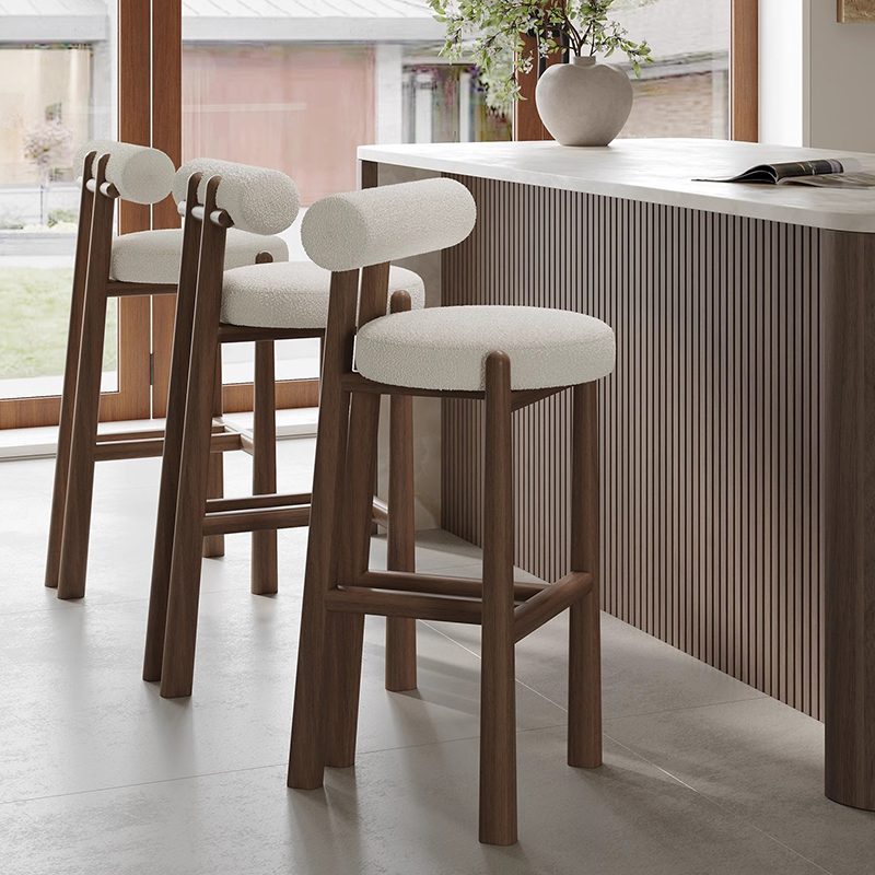 Modern Wood Backrest Bar Chair - огляд і ціна Commercial Kitchen Interior
