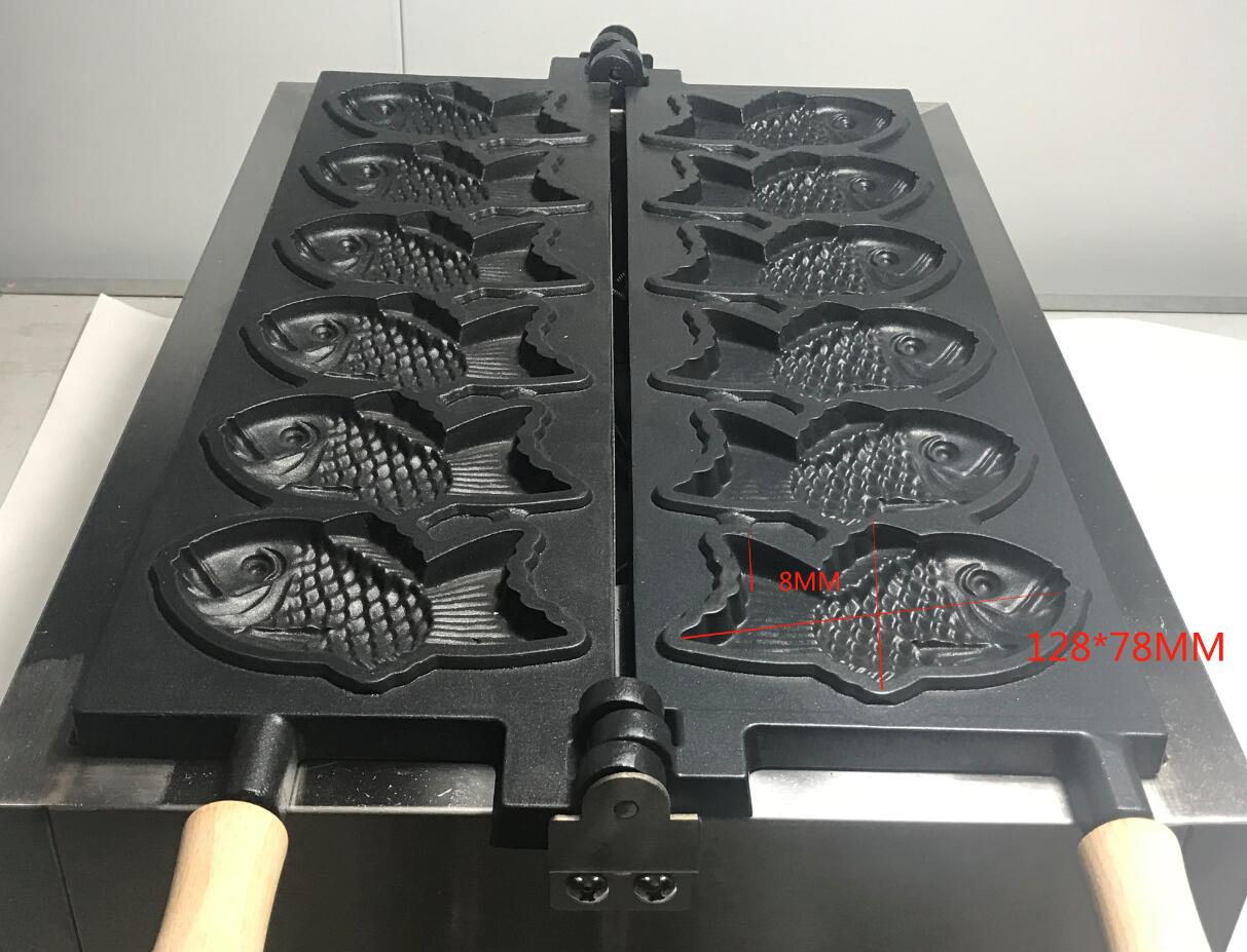 6-Pcs Electric Big Fish Waffle - огляд і ціна Waffle Maker Commercial