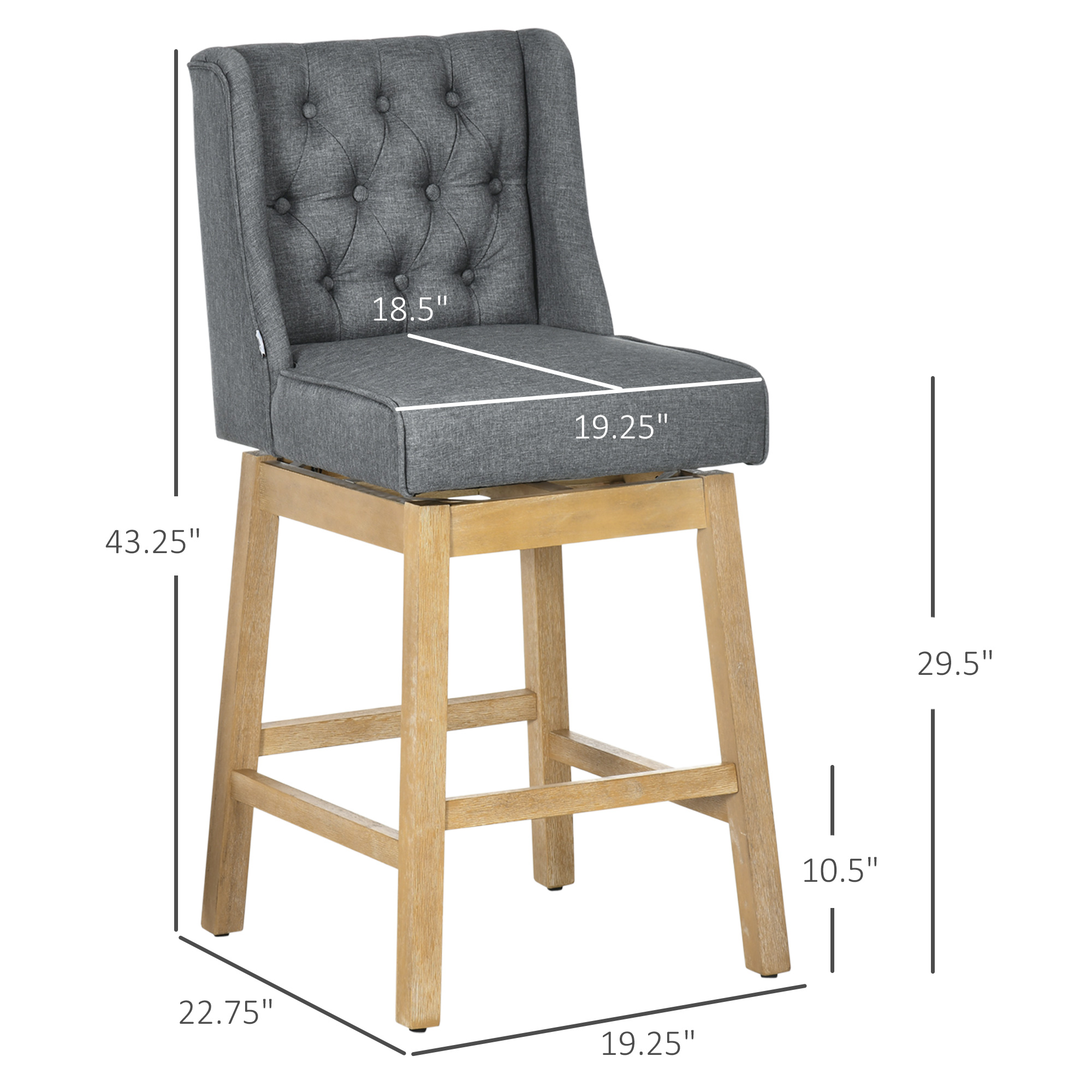 HOMCOM Bar Height Bar Stools S - огляд і ціна Commercial Kitchen Set