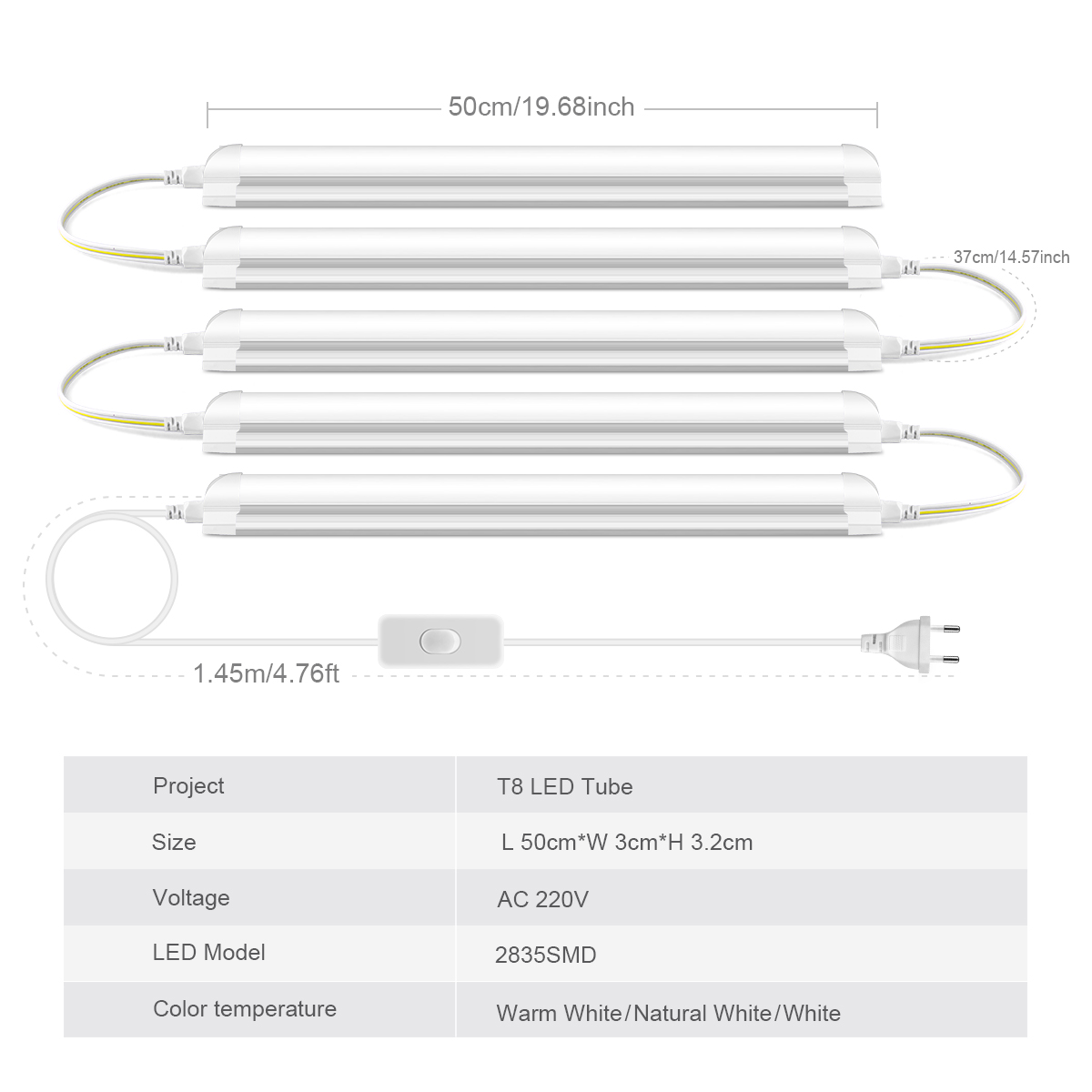 AC220V EU Plug T8 LED Tube Lig - огляд і ціна Commercial Kitchen Ceiling