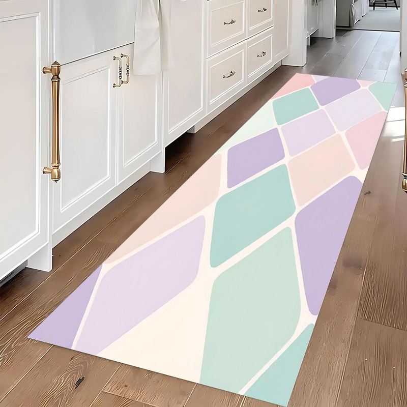 Geometric Tile Runner Rug Anti - огляд і ціна Commercial Kitchen Tile Flooring