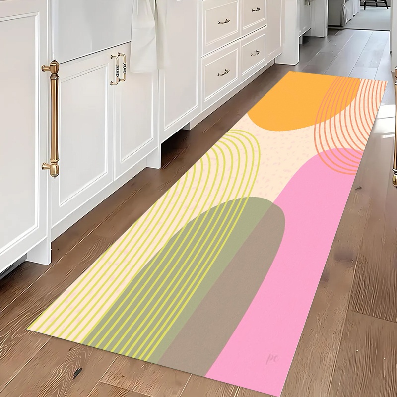Geometric Tile Runner Rug Anti - огляд і ціна Commercial Kitchen Tile Flooring