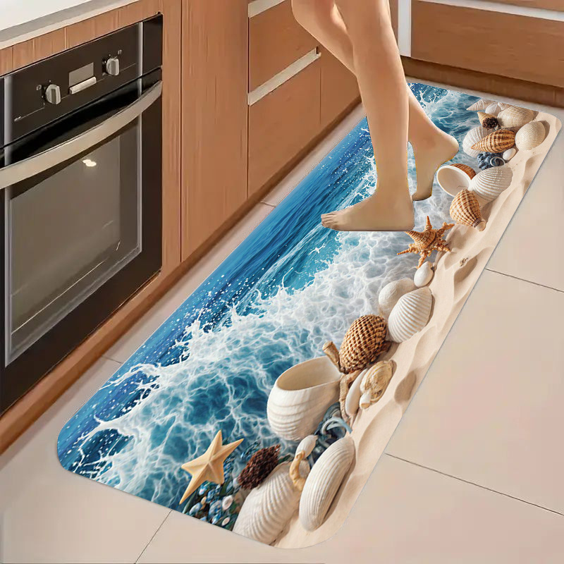Nautical Seashell Mosaic Long  - огляд і ціна Commercial Kitchen Tile Flooring