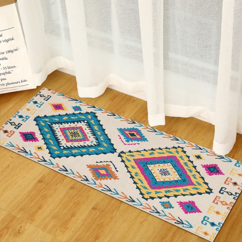Long Rug Mediterranean Blue-Wh - огляд і ціна Commercial Kitchen Tile Flooring