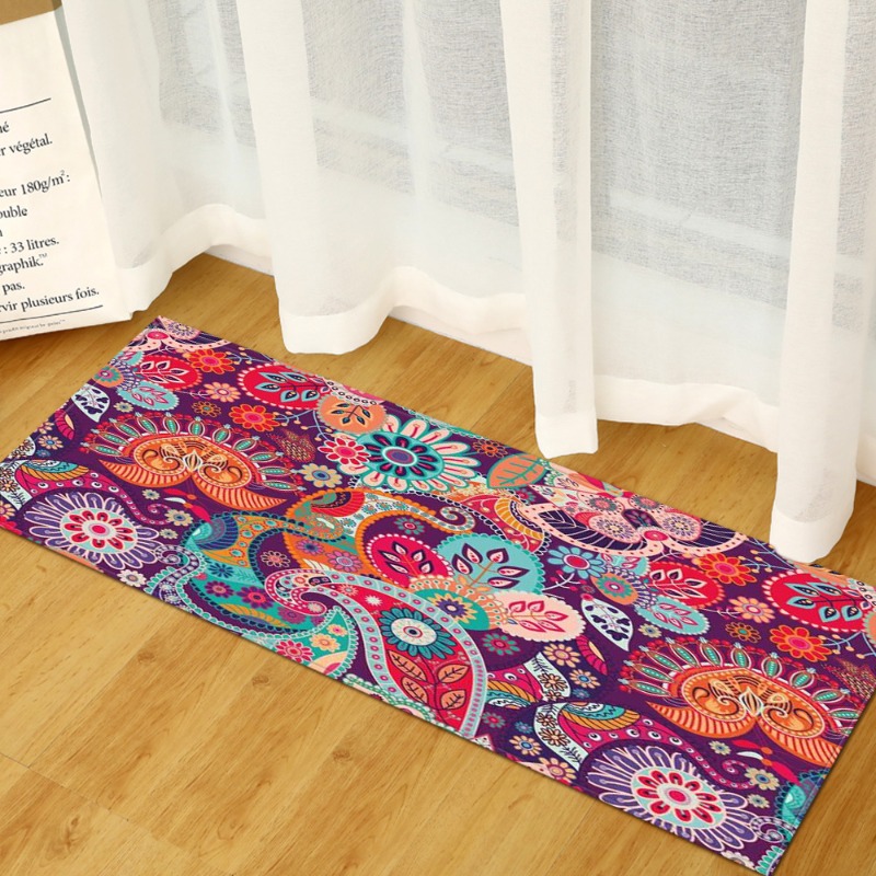 Long Rug Mediterranean Blue-Wh - огляд і ціна Commercial Kitchen Tile Flooring